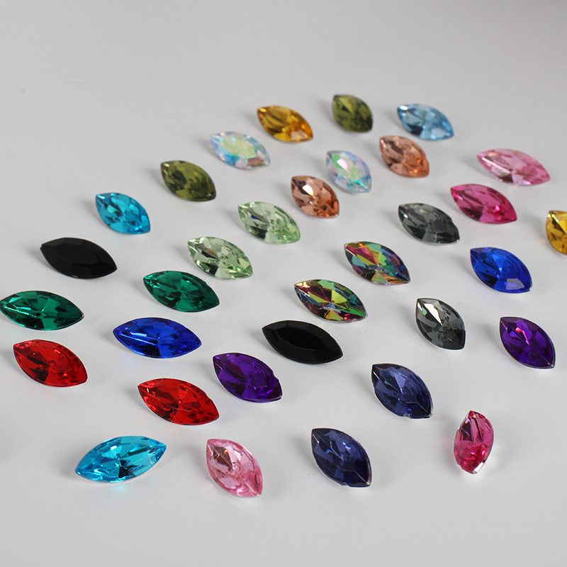 Diamond-shaped pointed-bottom horse eye diamond, crystal-shaped acrylic diamond, diy phone case, perfume stand, diamond accessory details Picture