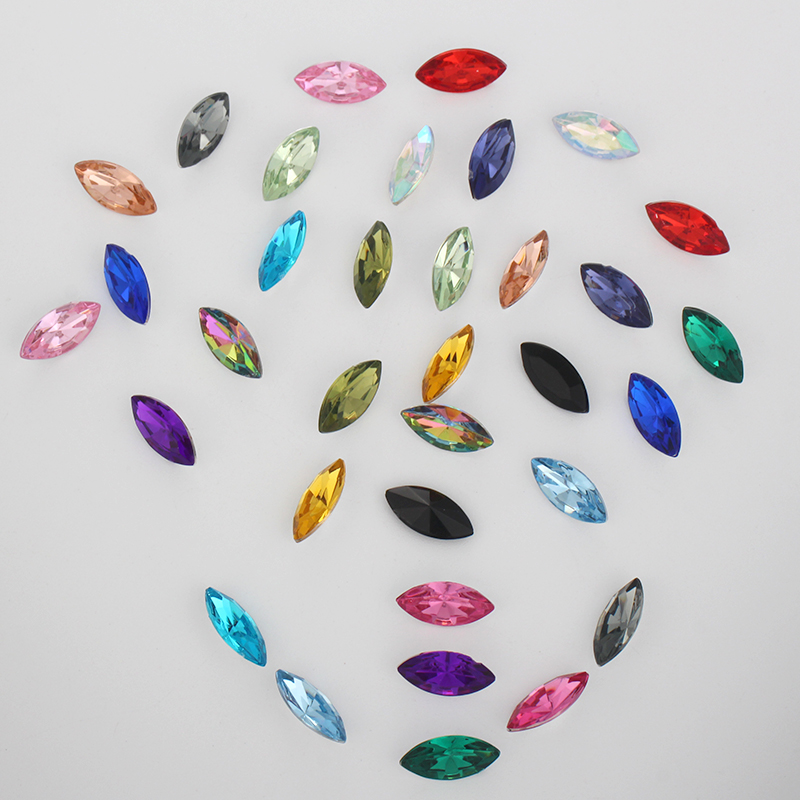 Diamond-shaped pointed-bottom horse eye diamond, crystal-shaped acrylic diamond, diy phone case, perfume stand, diamond accessory Specification image