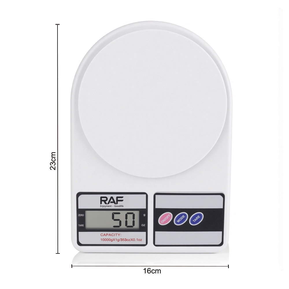 RAF precise kitchen electronic scale, household baking gram, high-precision commercial small gram scale, weighing food by gram Specification drawing
