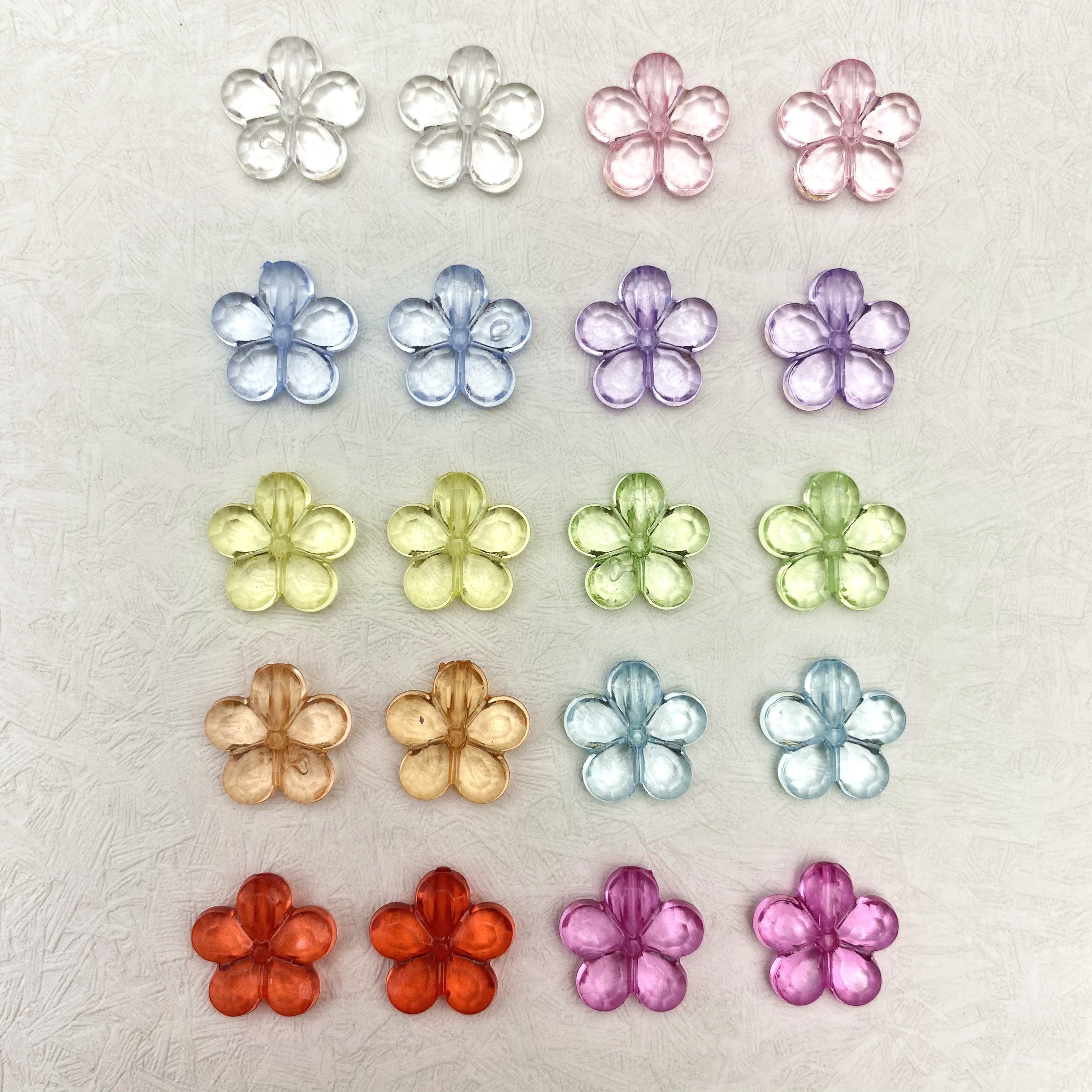 亚克力透明平五瓣花diy/手链挂饰钥匙扣手机挂饰饰品配件制作材料     