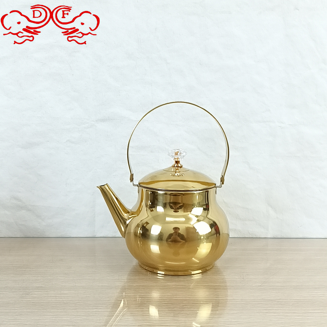 DF68775 thickened stainless steel teapot, restaurant teapot, tea kettle with filter, restaurant, hotel DF TRADINGHOUSE Item Picture