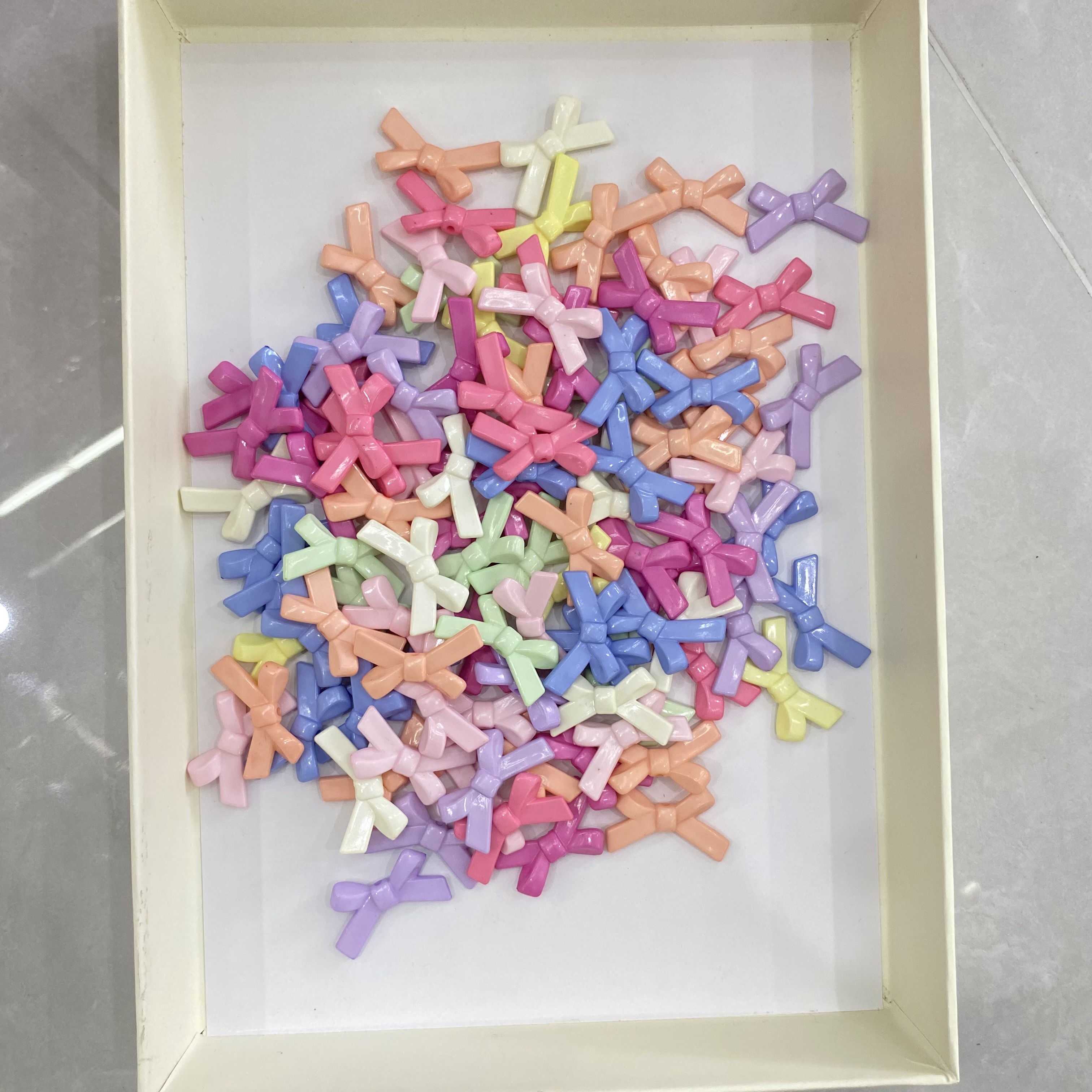 Acrylic solid color fork knot diy/ Bracelet, keychain, mobile phone pendant, accessory and jewelry making materials Specification image