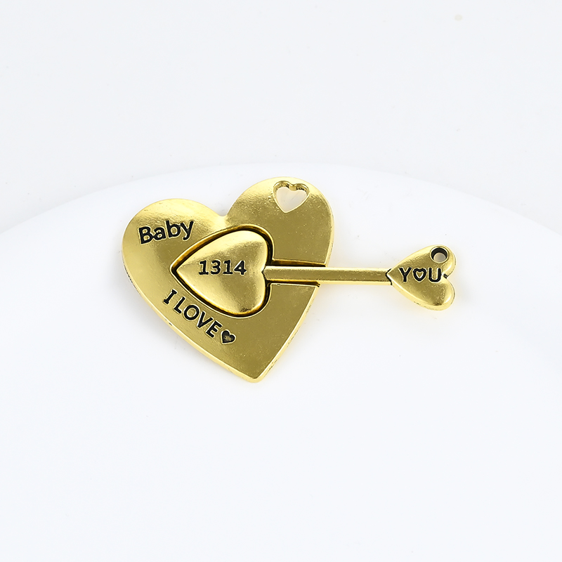 diy jewelry accessories: Missing heart arrow, couple clasp, necklace pendant, magnetic clasp, magnetic clasp Specification image