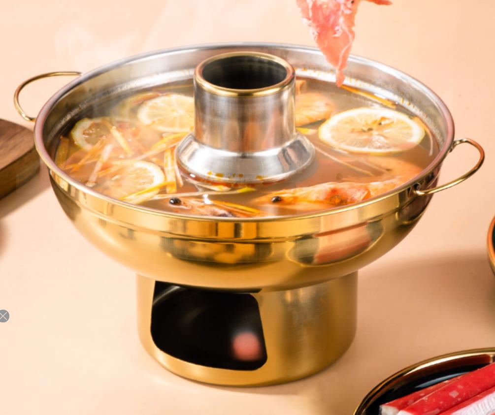 商用一人单人火锅酒精炉干锅老式木炭火锅家用