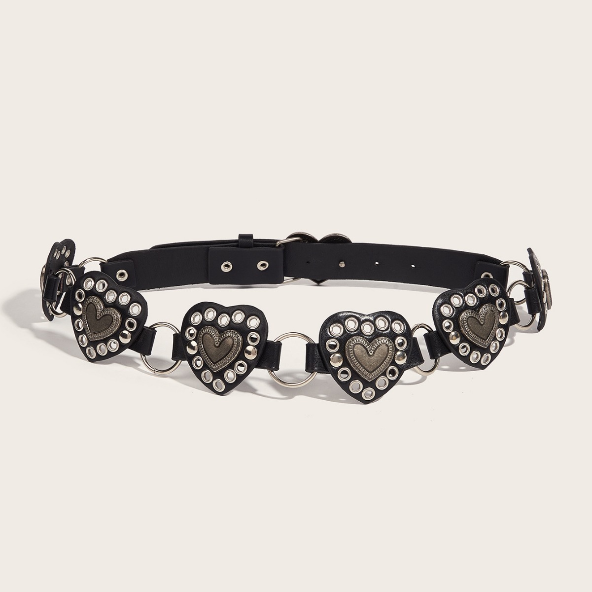 Fashionable Bohemian heart-shaped belt, retro and versatile skirt leather belt Specification drawing