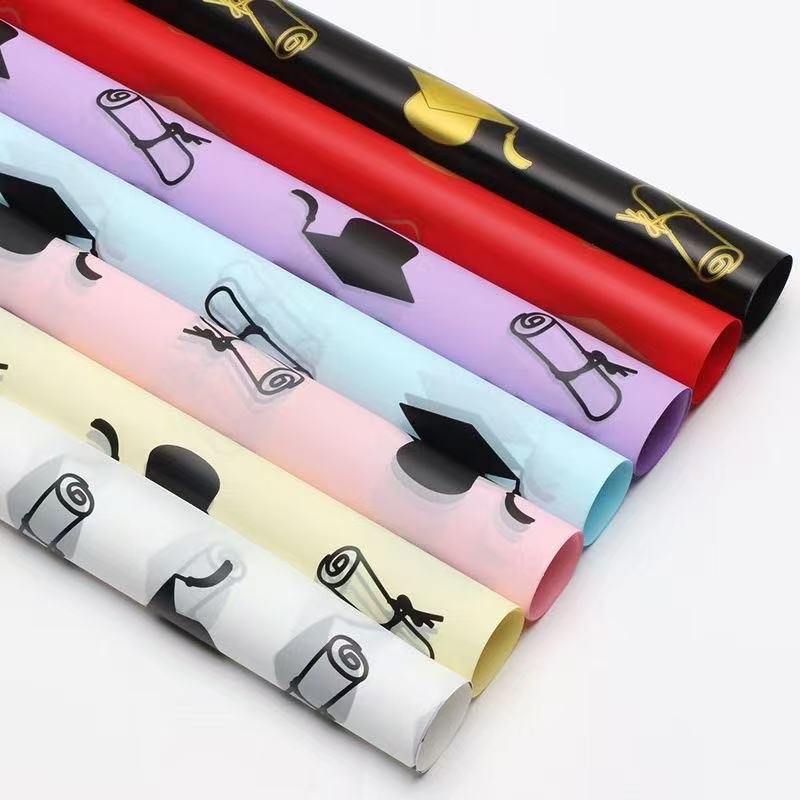 博士帽鲜花包装纸，鲜花包装，鲜花包装纸，花束包装纸，玻璃纸详情图7