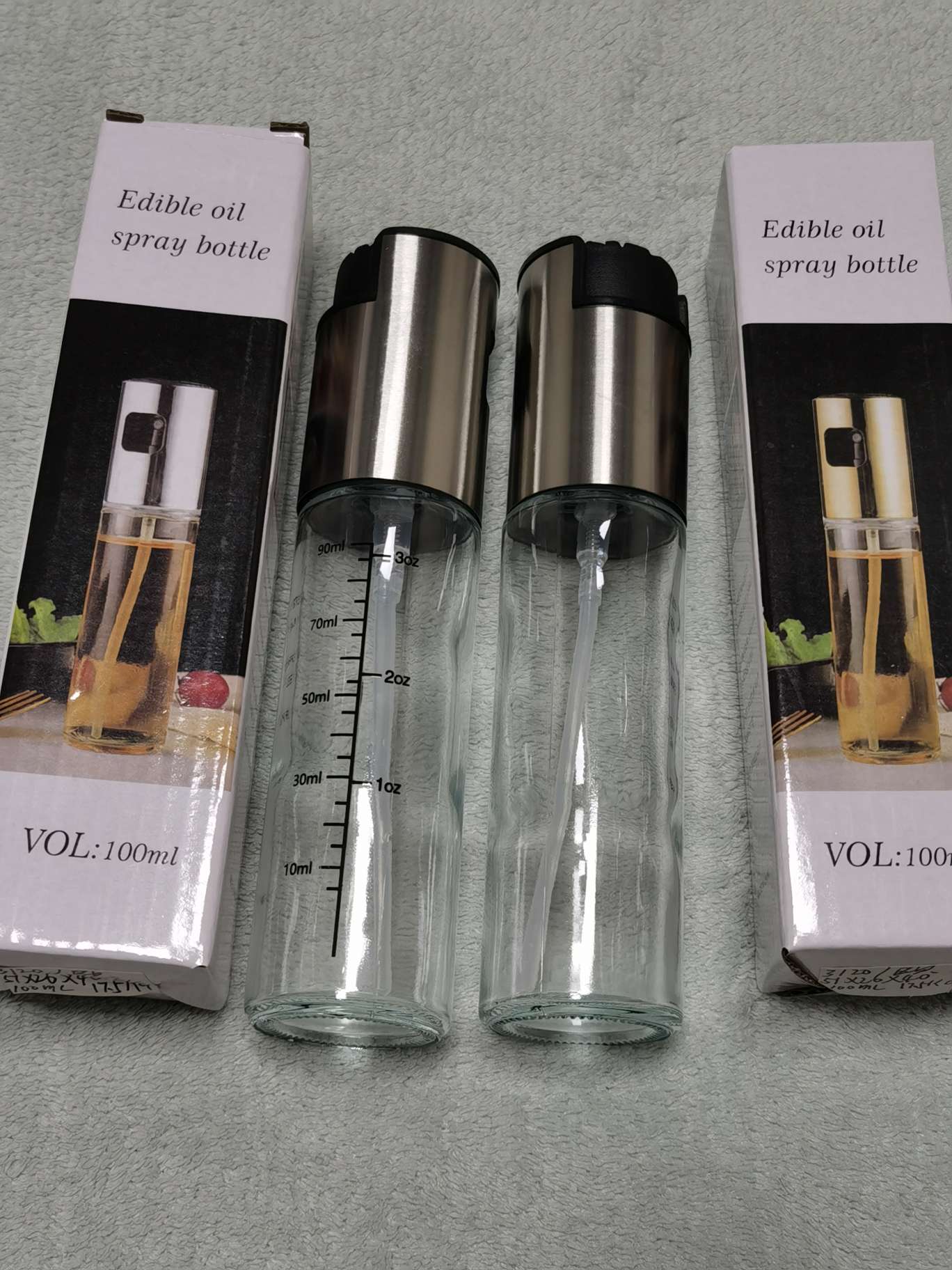 Press-type spray oil control bottle, kitchen oil spray bottle, seasoning bottle, seasoning bottle, oil pot, barbecue oil spray bottle, glass oil pot, spray-pouring integrated oil pot, oil spray bottle, quantitative oil suction bottle undefined
