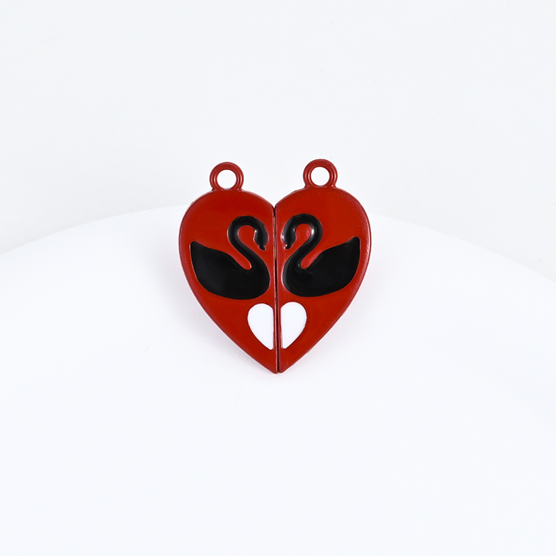 diy jewelry accessories, bracelets, necklaces, connecting clasps, keychains, magnetic clasps, swan couple love magnetic clasps Specification image