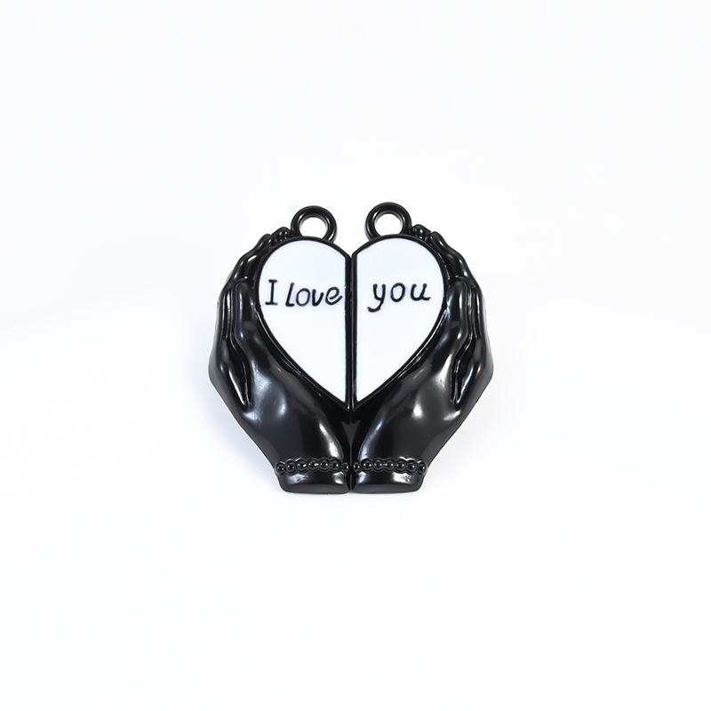 diy jewelry accessory clasp, hand-held heart-shaped bracelet, necklace connection clasp, love magnetic clasp details Picture