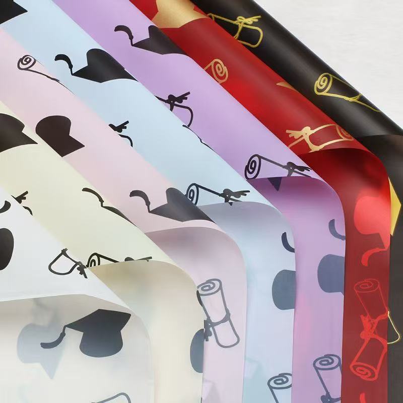 博士帽鲜花包装纸，鲜花包装，鲜花包装纸，花束包装纸，玻璃纸详情图6