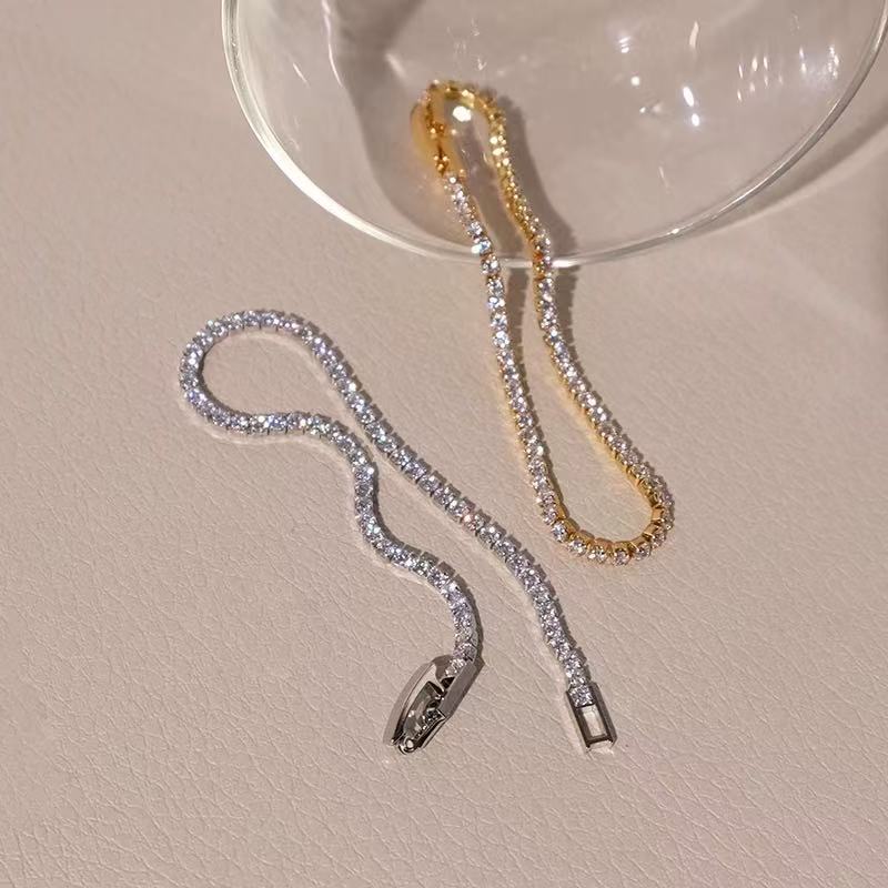 欧美流行饰品圆形3mm5A锆石手链饰品