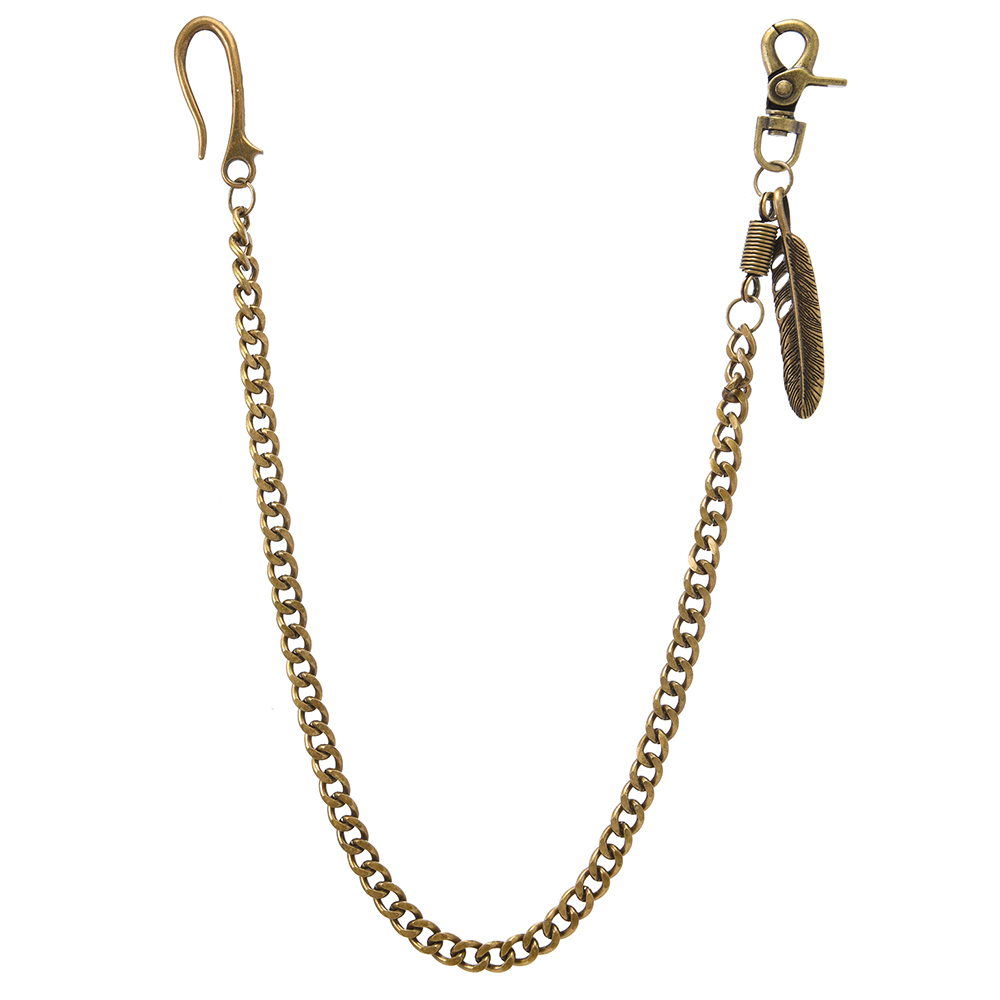 时尚朋克摇滚街舞摇滚钱包链复古羽毛挂饰腰链牛仔装饰粗链条裤链