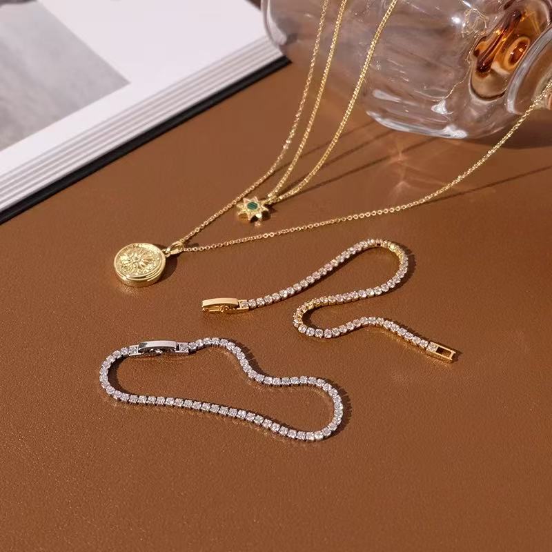 A popular European and American round 3mm5A zircon bracelet accessory Item Picture