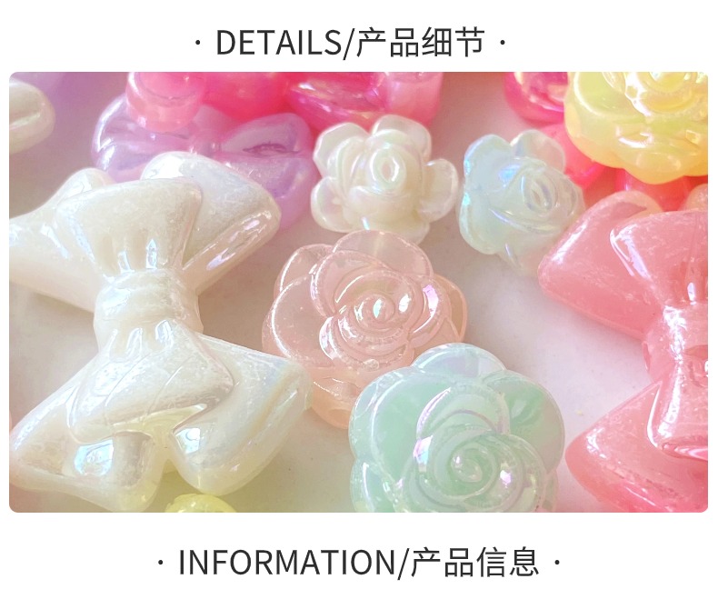 Acrylic jelly ab series Creative diy/ Beaded small ornaments, bracelet pendants, keychains, mobile phone pendants, accessories, production materials pic 2