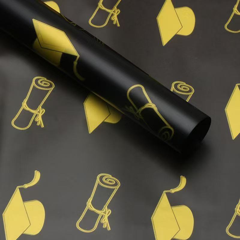 博士帽鲜花包装纸，鲜花包装，鲜花包装纸，花束包装纸，玻璃纸详情图4