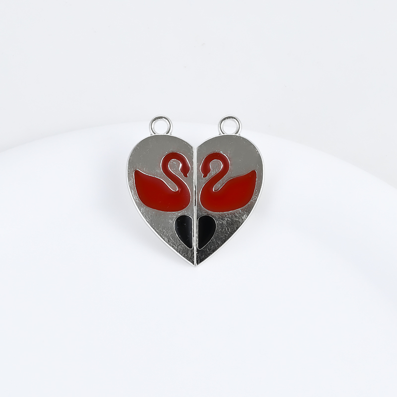 diy jewelry accessories, bracelets, necklaces, connecting clasps, keychains, magnetic clasps, swan couple love magnetic clasps details Picture