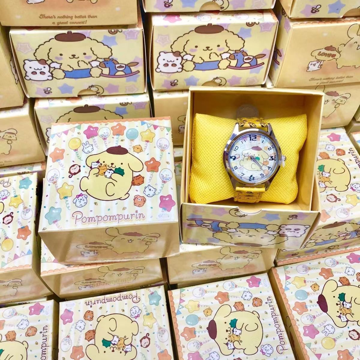 New children's watches, boys' and girls' watches, cartoon children's watches, gift box sets, primary school students' Kulomi Meile watches, laser Gatling guns, electronic luminous toys, children's small commodity ornaments, fun and creative toys Specification image