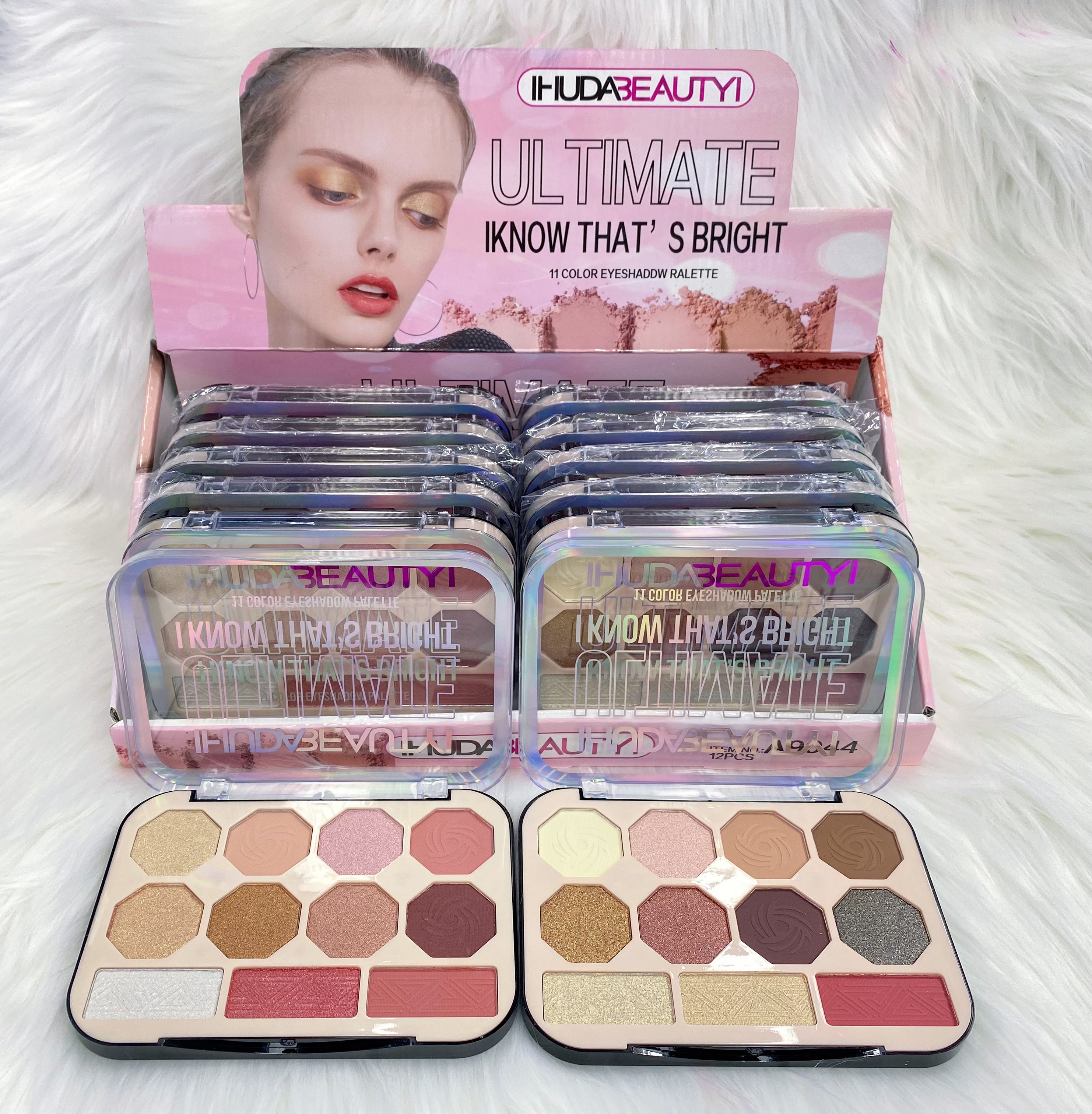 The new Ihuda Beauty II 11-color eyeshadow palette is waterproof, sweat-proof, easy to apply color, long-lasting and does not smudge Specification drawing