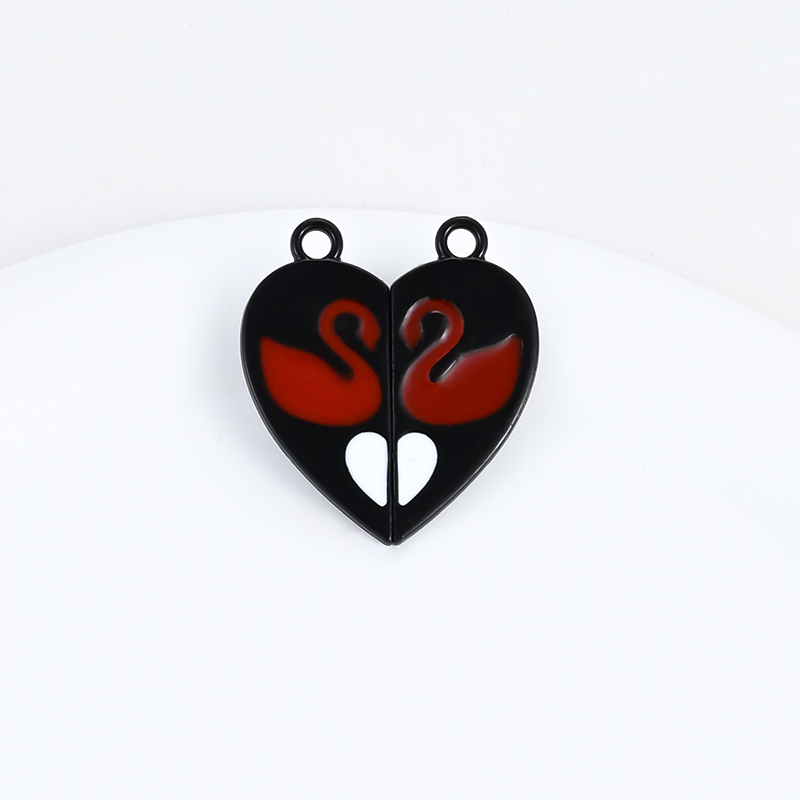 diy jewelry accessories, bracelets, necklaces, connecting clasps, keychains, magnetic clasps, swan couple love magnetic clasps