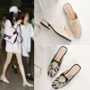 A gentle and anti-slip national trend, a lazy person wearing a cool pair of slippers, a fashionable and stylish female Internet celebrity slippers, summer fashion slippers details Picture
