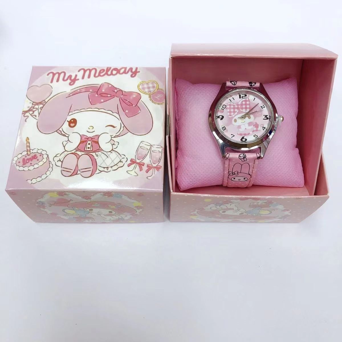 New children's watches, boys' and girls' watches, cartoon children's watches, gift box sets, primary school students' Kulomi Meile watches, laser Gatling guns, electronic luminous toys, children's small commodity ornaments, fun and creative toys detail image 5