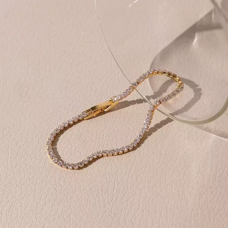 A popular European and American round 3mm5A zircon bracelet accessory Specification image