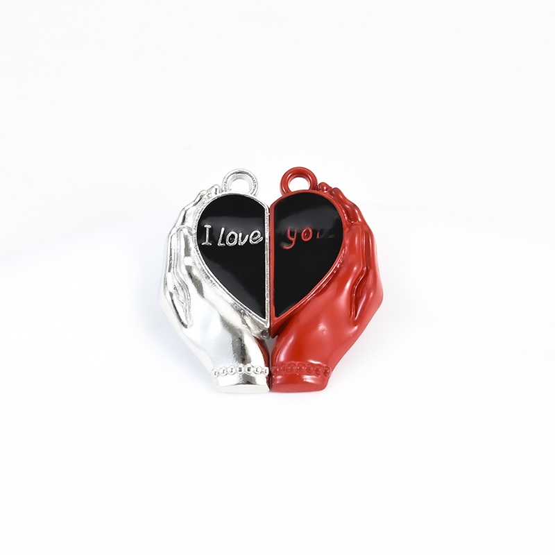 diy jewelry accessory clasp, hand-held heart-shaped bracelet, necklace connection clasp, love magnetic clasp Specification image