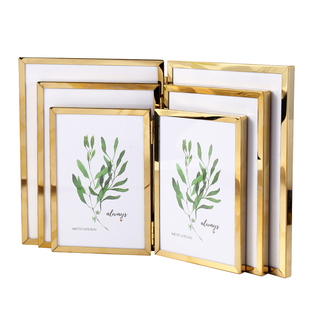Metal stainless steel photo frame, A4 certificate photo frame display stand, 4K, 8KA3, business license certificate photo frame, picture frame Specification image