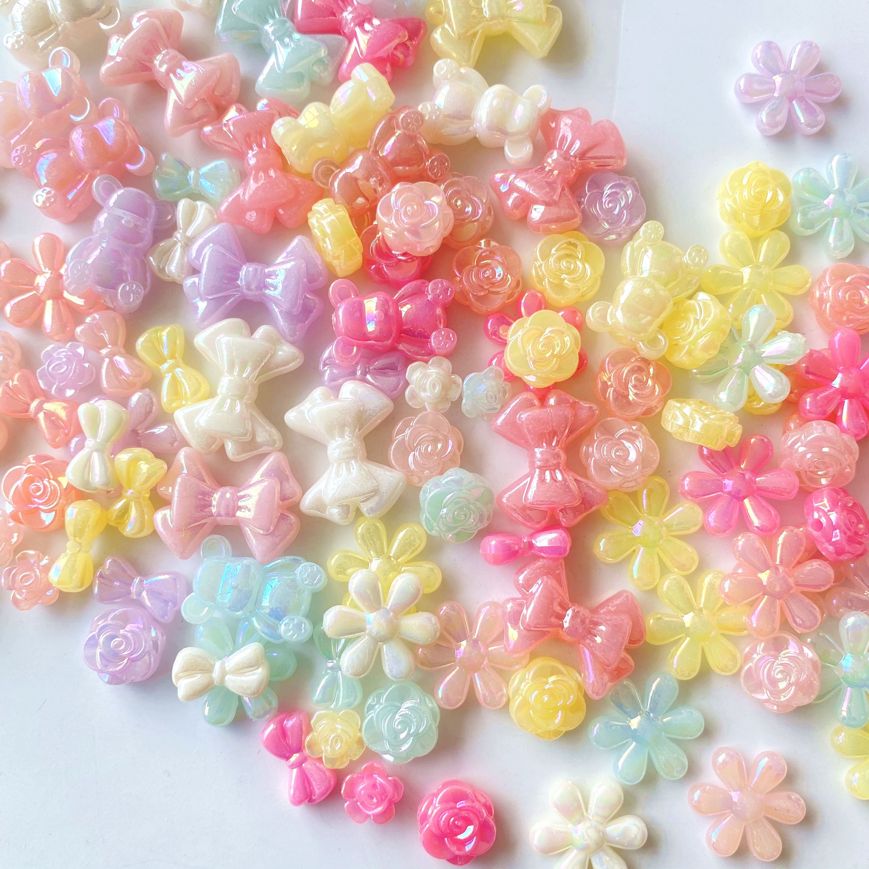 Acrylic jelly ab series Creative diy/ Beaded small ornaments, bracelet pendants, keychains, mobile phone pendants, accessories, production materials Application Scenario