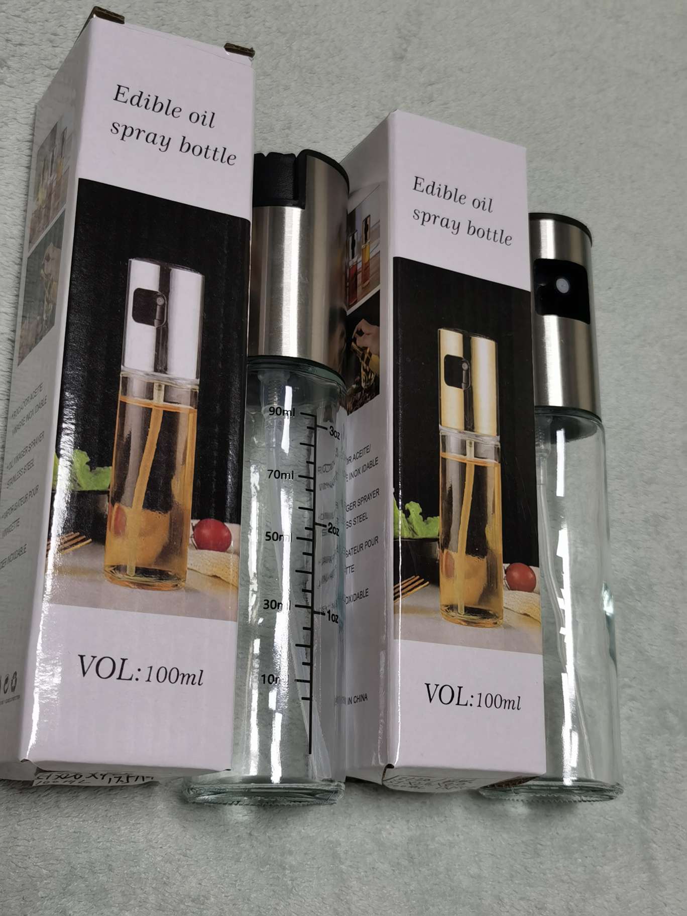 Press-type spray oil control bottle, kitchen oil spray bottle, seasoning bottle, seasoning bottle, oil pot, barbecue oil spray bottle, glass oil pot, spray-pouring integrated oil pot, oil spray bottle, quantitative oil suction bottle undefined
