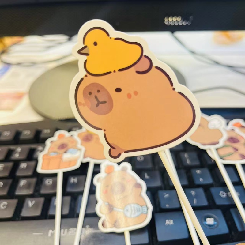 棕色卡皮巴拉水豚甜品台蛋糕装饰儿童生日推推乐派对装扮卡通插件棕色卡皮巴拉水豚甜品台蛋糕装饰儿童生日推推乐派对装扮卡通插件详情8