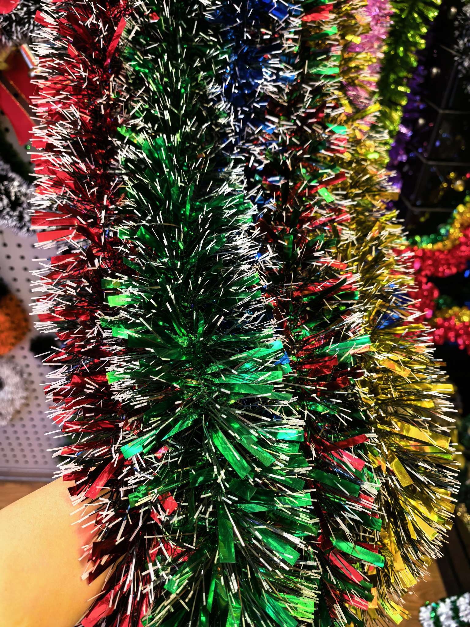 Navidad, decoraciones, tiras de color de decoración de navidad, colores de navidad multicolores, colores mezclables details Picture