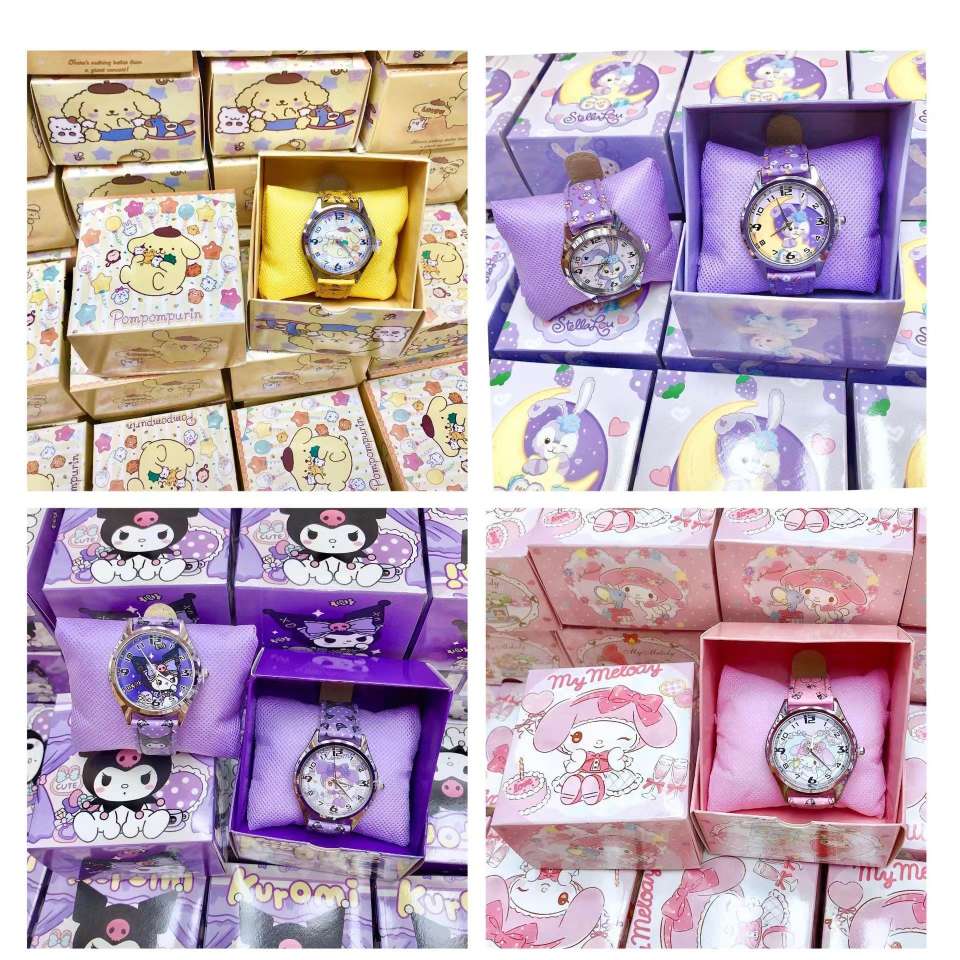 New children's watches, boys' and girls' watches, cartoon children's watches, gift box sets, primary school students' Kulomi Meile watches, laser Gatling guns, electronic luminous toys, children's small commodity ornaments, fun and creative toys Item Picture