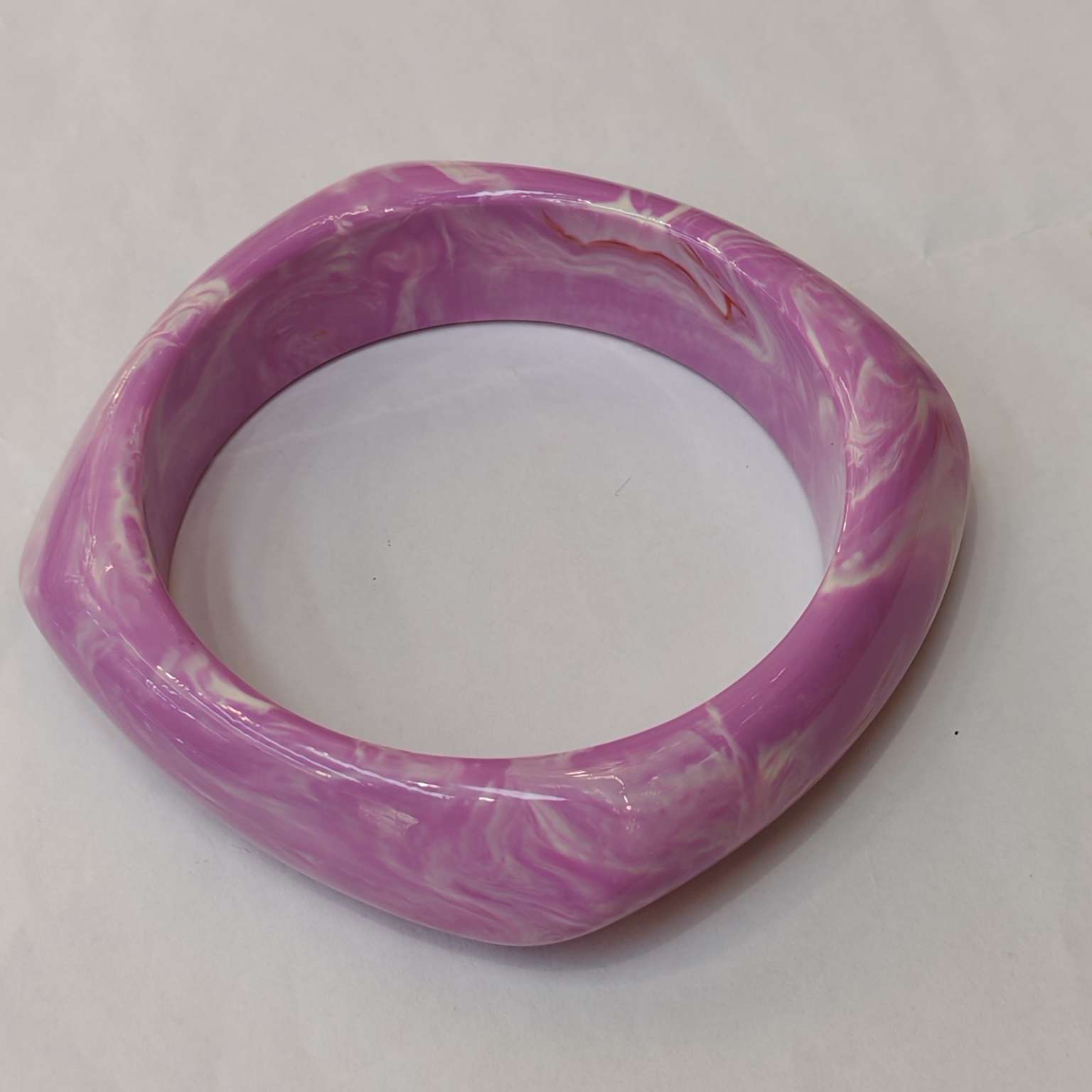 仿大理石纹理树脂手镯 时尚饰品简约设计潮流 女士休闲百搭详情图3