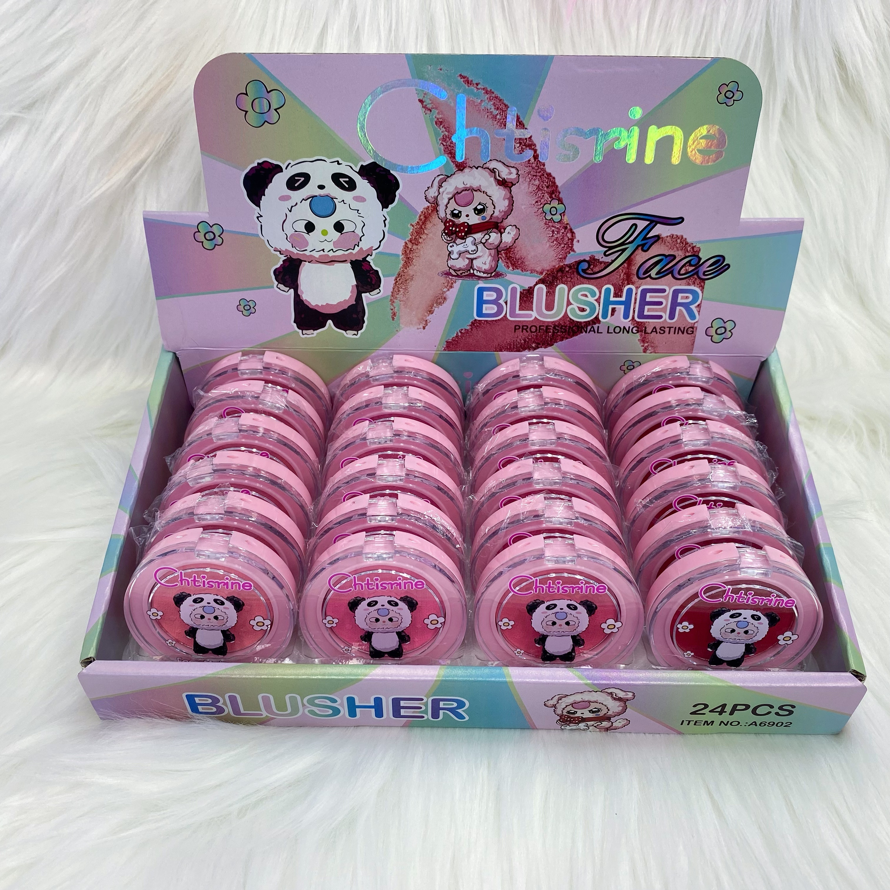 The new three-year-old baby four-color blush brightening and slimming, energetic girl's daily whitening, peach matte blush and rouge Specification drawing