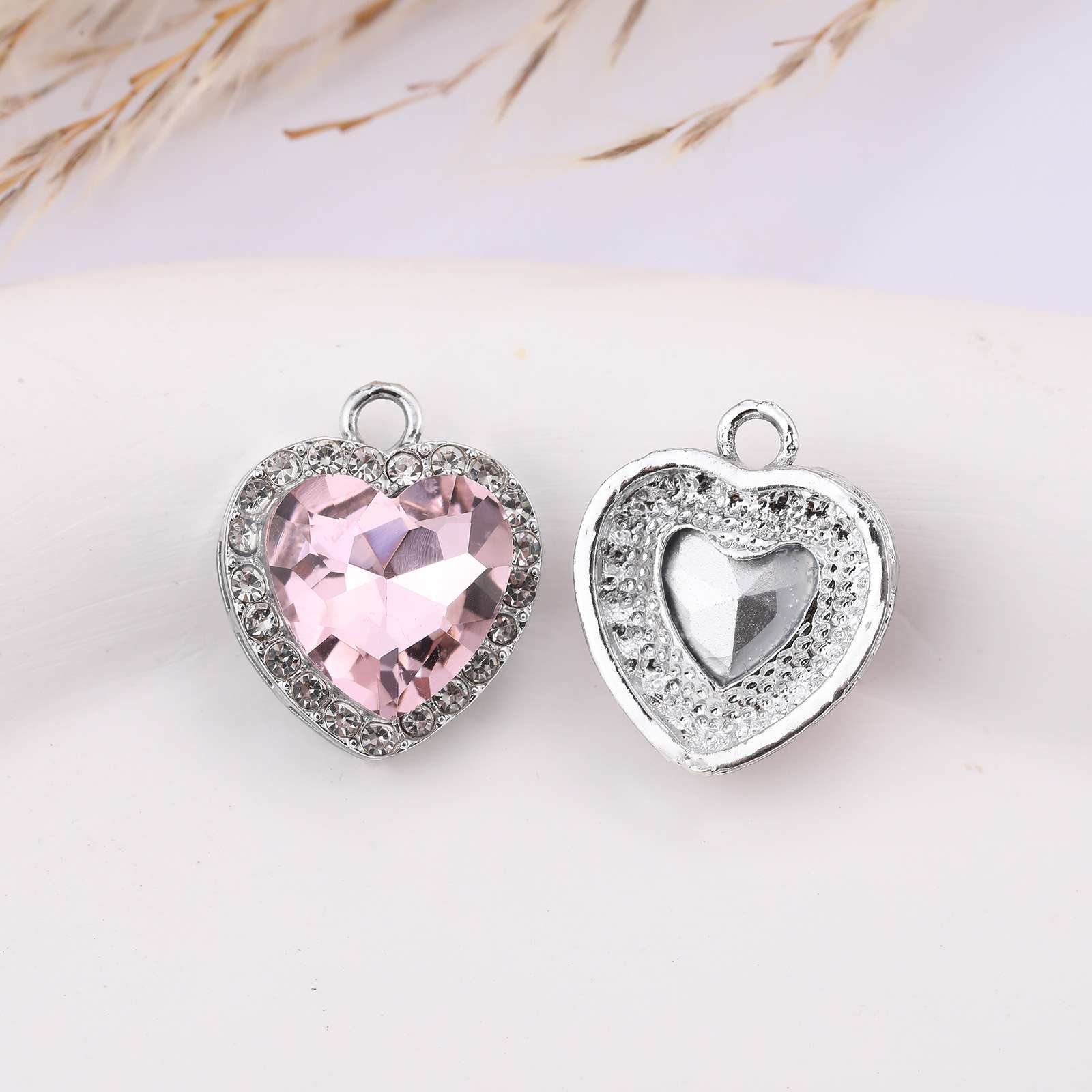 桃心创意吊坠 DIY饰品配件 手工材料制作创意diy饰品详情图4