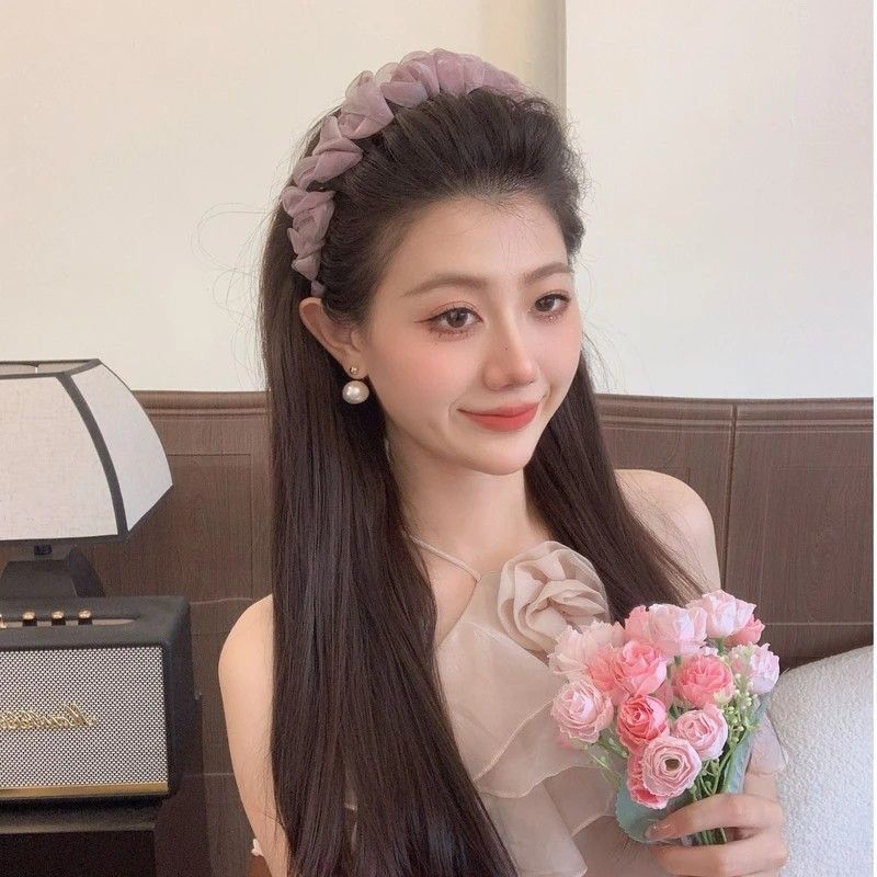 Acrylic hair combing accessories, bride's hair accessories, rubber bands, simple and versatile fashionable headwear, wedding styling accessories, hair accessories Item Picture