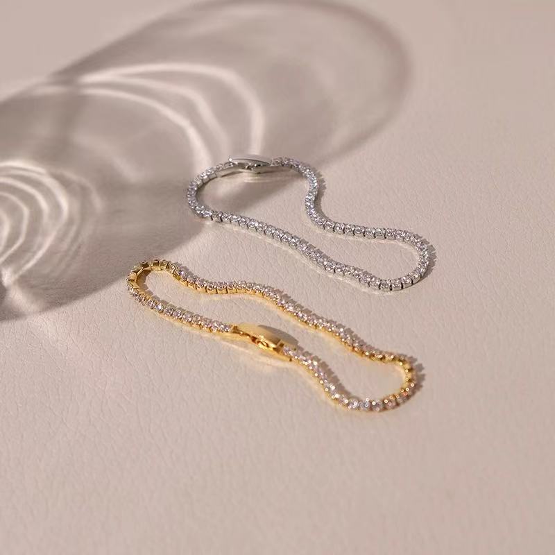 A popular European and American round 3mm5A zircon bracelet accessory details Picture