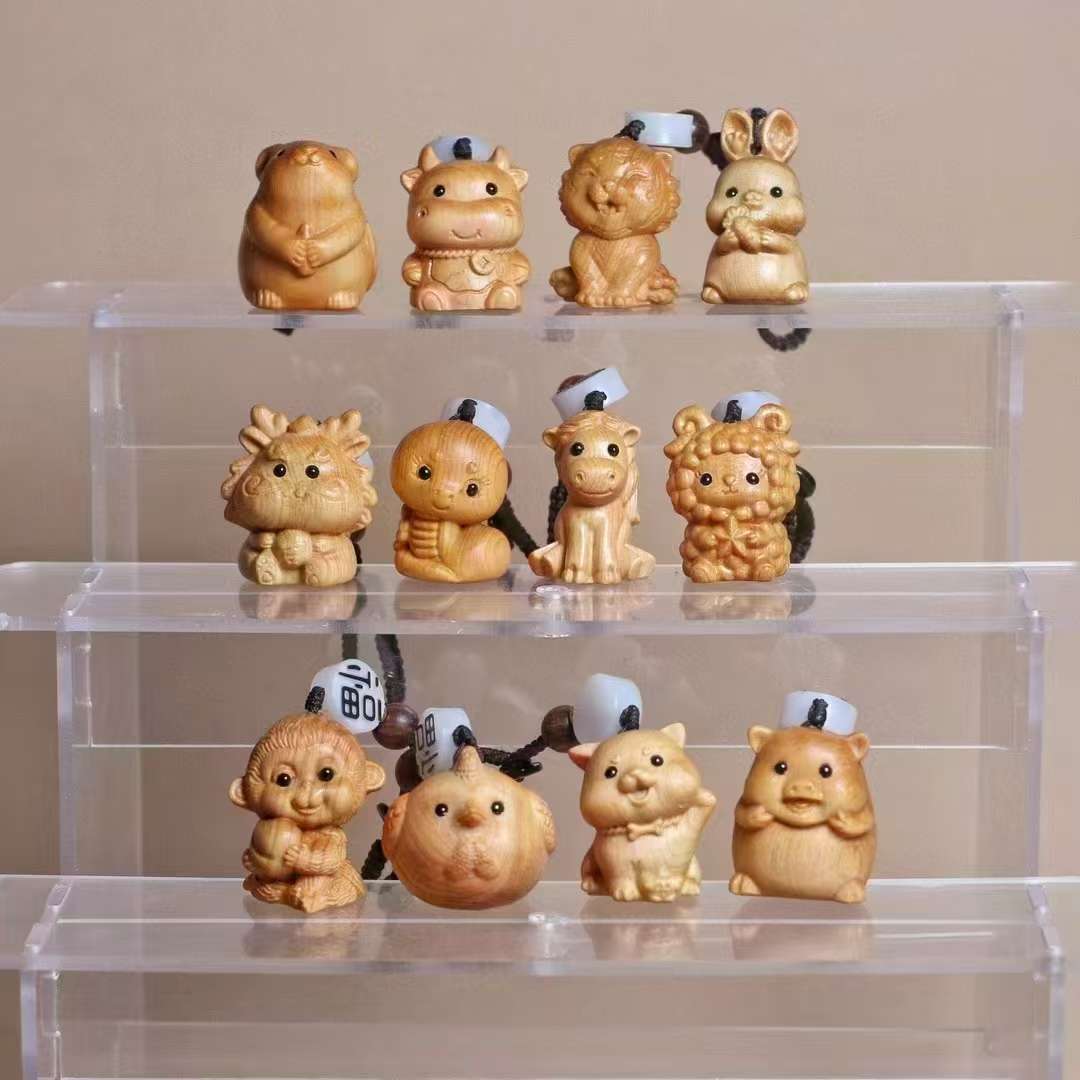Wooden handicrafts and ornaments of the 12 Chinese zodiac signs
