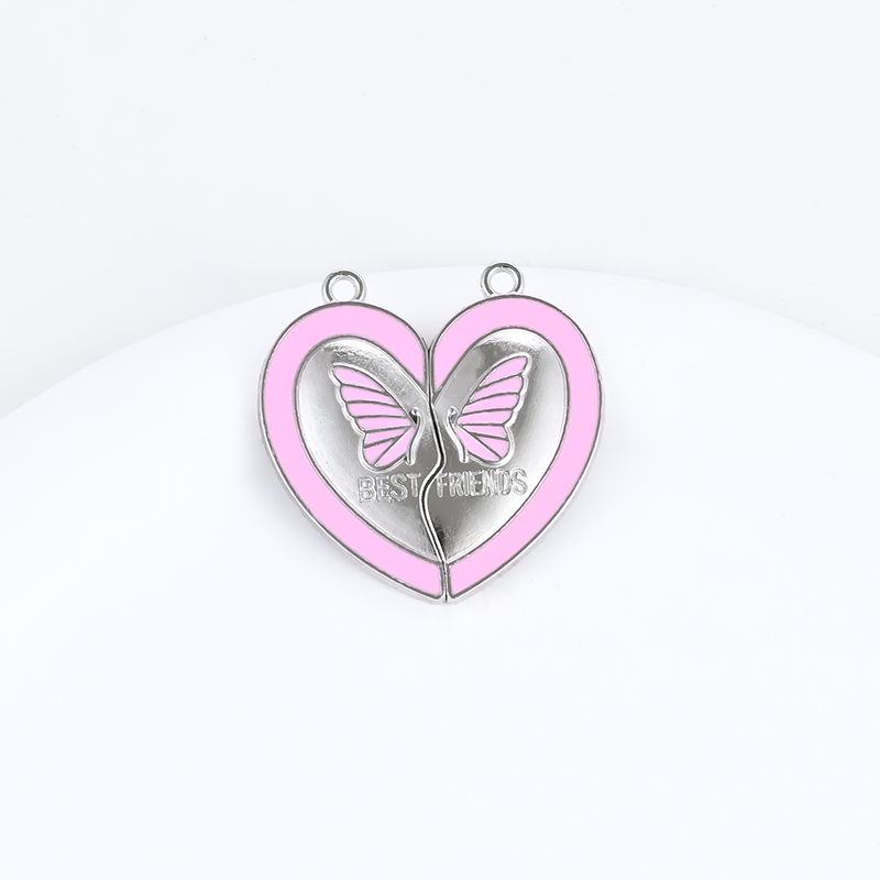 diy accessory buckles, heart-shaped butterfly couple bracelets, necklaces, connecting buckles, keychains