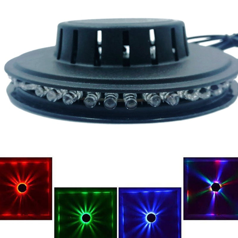 The small sun stage light, seven-color rotating light, LED sun light, non-voice-controlled mini flying saucer light, small stage light, background decorative light, and flashing street vending wonder Item Picture