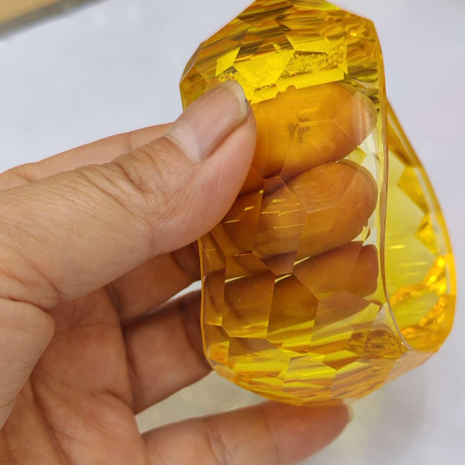 仿宝石透明切面环氧树脂手镯  时尚饰品简约设计潮流搭配手镯产品图