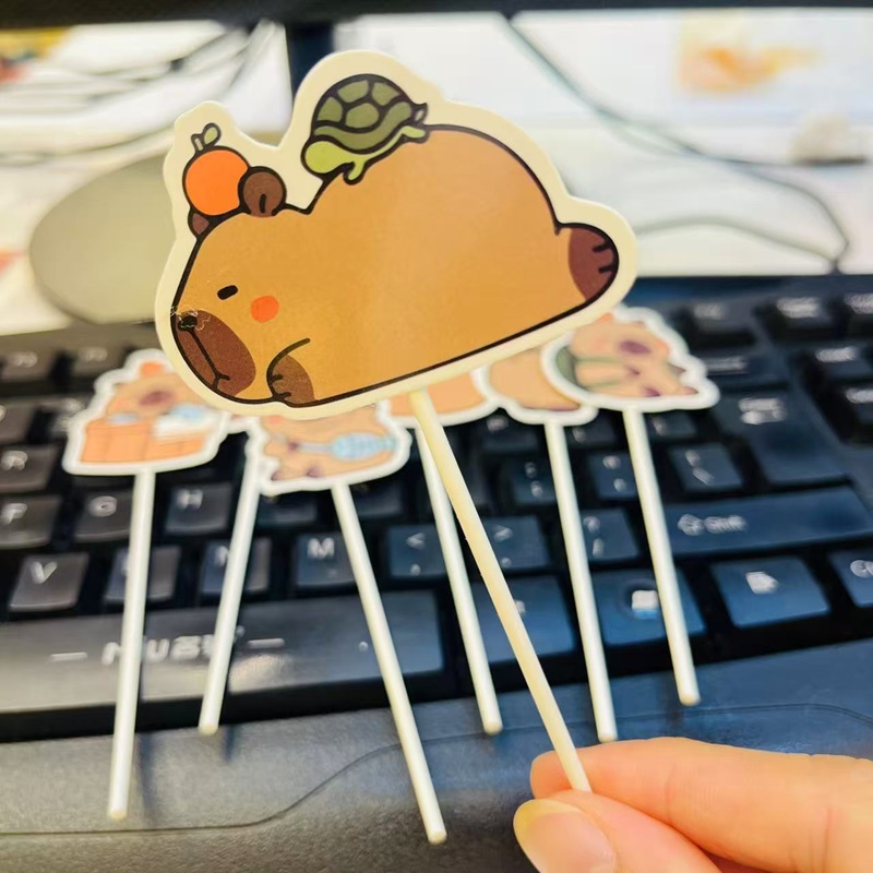 棕色卡皮巴拉水豚甜品台蛋糕装饰儿童生日推推乐派对装扮卡通插件棕色卡皮巴拉水豚甜品台蛋糕装饰儿童生日推推乐派对装扮卡通插件详情5