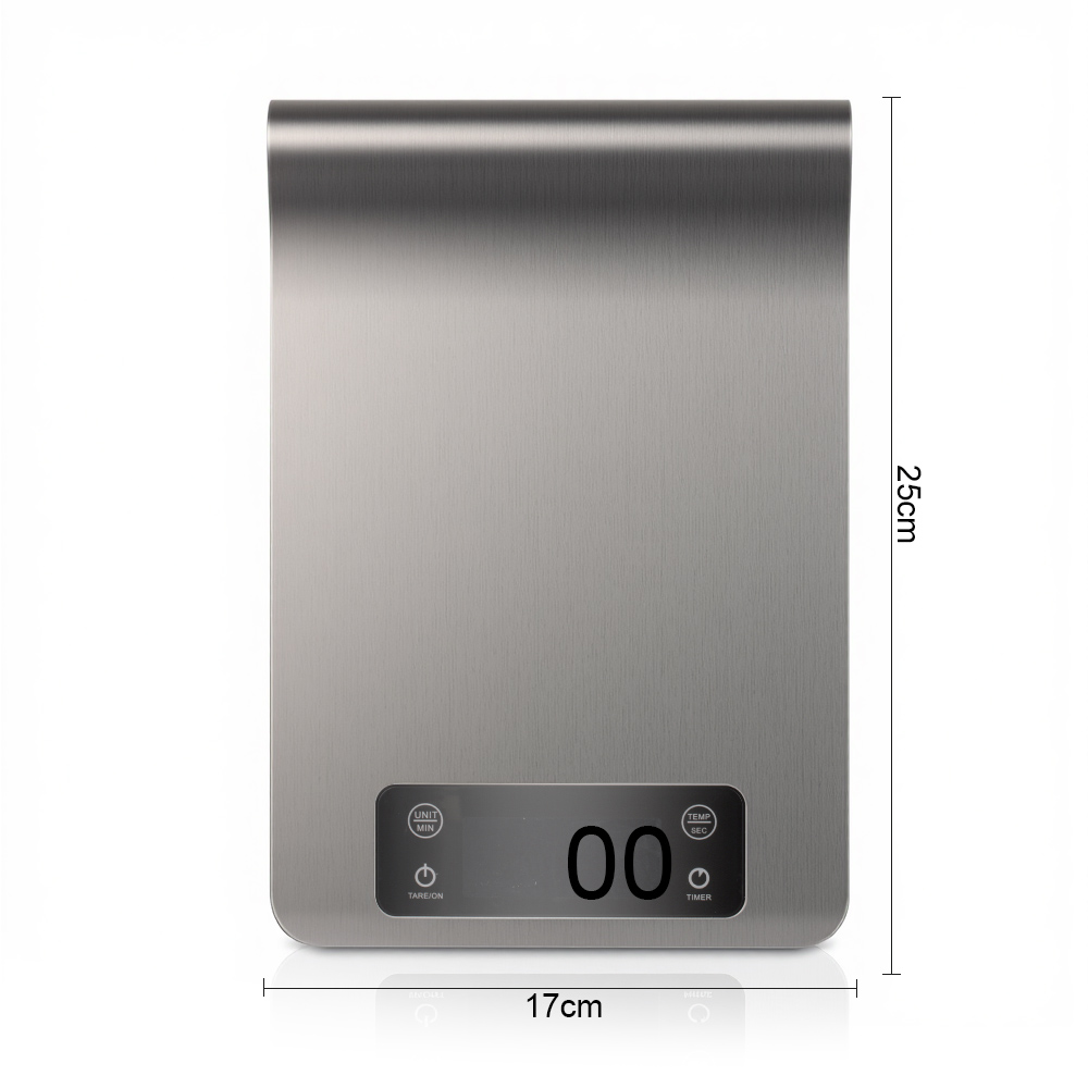 RAF stainless steel flat scale, wall-mounted kitchen scale design, touch screen irregular high-precision kitchen scale Specification drawing
