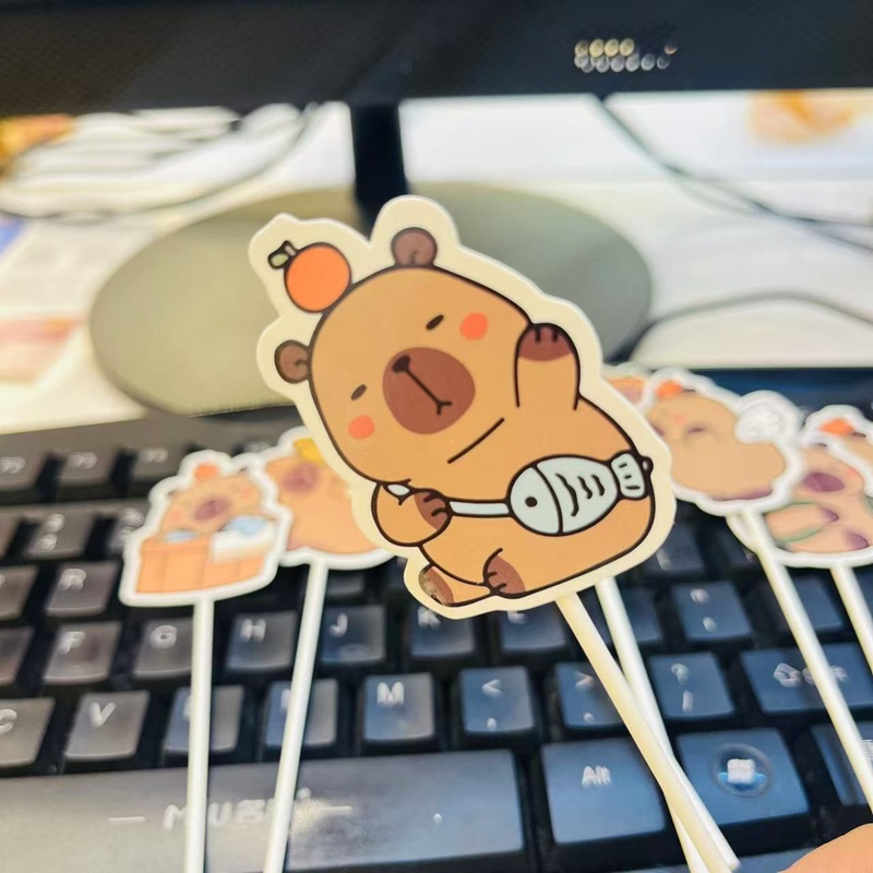棕色卡皮巴拉水豚甜品台蛋糕装饰儿童生日推推乐派对装扮卡通插件棕色卡皮巴拉水豚甜品台蛋糕装饰儿童生日推推乐派对装扮卡通插件详情4
