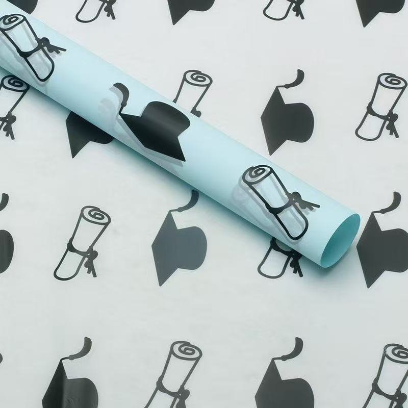 博士帽鲜花包装纸，鲜花包装，鲜花包装纸，花束包装纸，玻璃纸详情图2