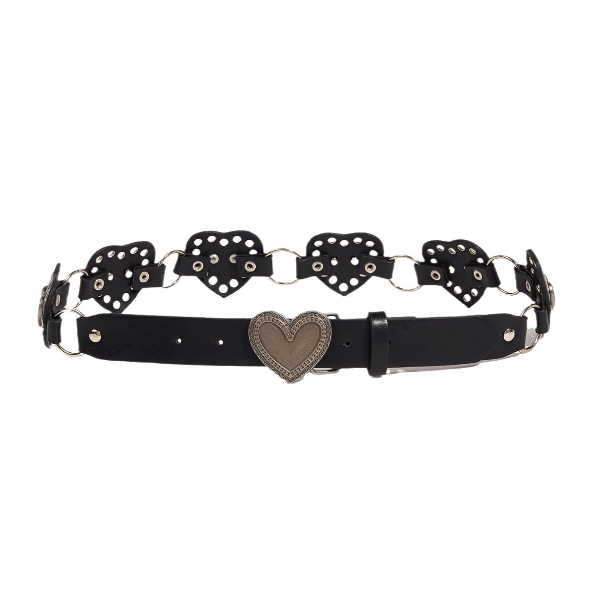 Fashionable Bohemian heart-shaped belt, retro and versatile skirt leather belt Item Picture