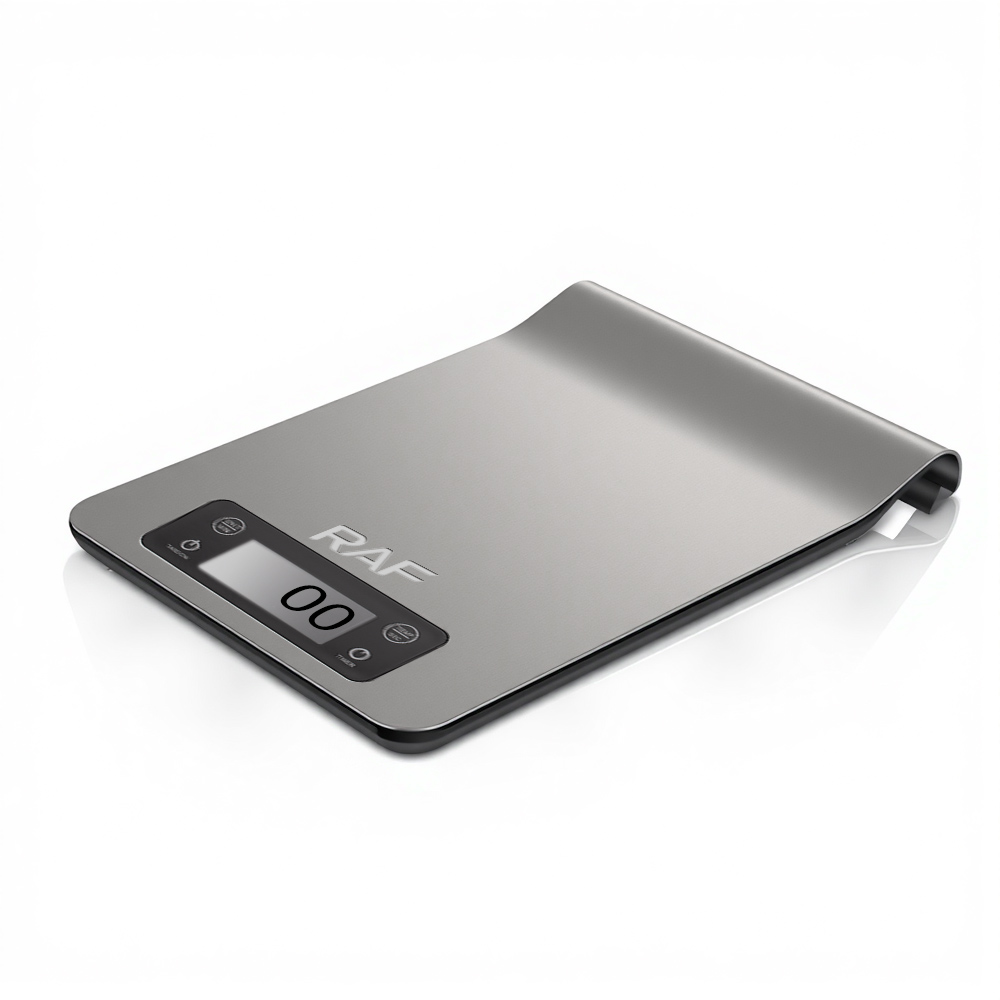 RAF stainless steel flat scale, wall-mounted kitchen scale design, touch screen irregular high-precision kitchen scale Item Picture