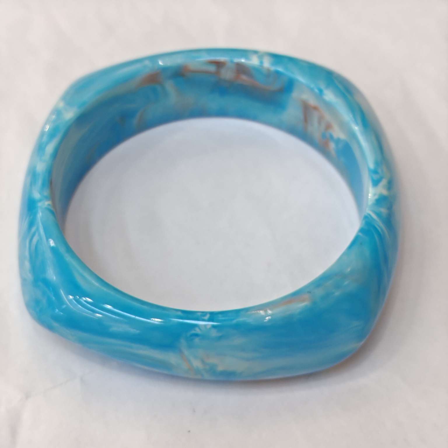 仿大理石纹理树脂手镯 时尚饰品简约设计潮流 女士休闲百搭详情图2