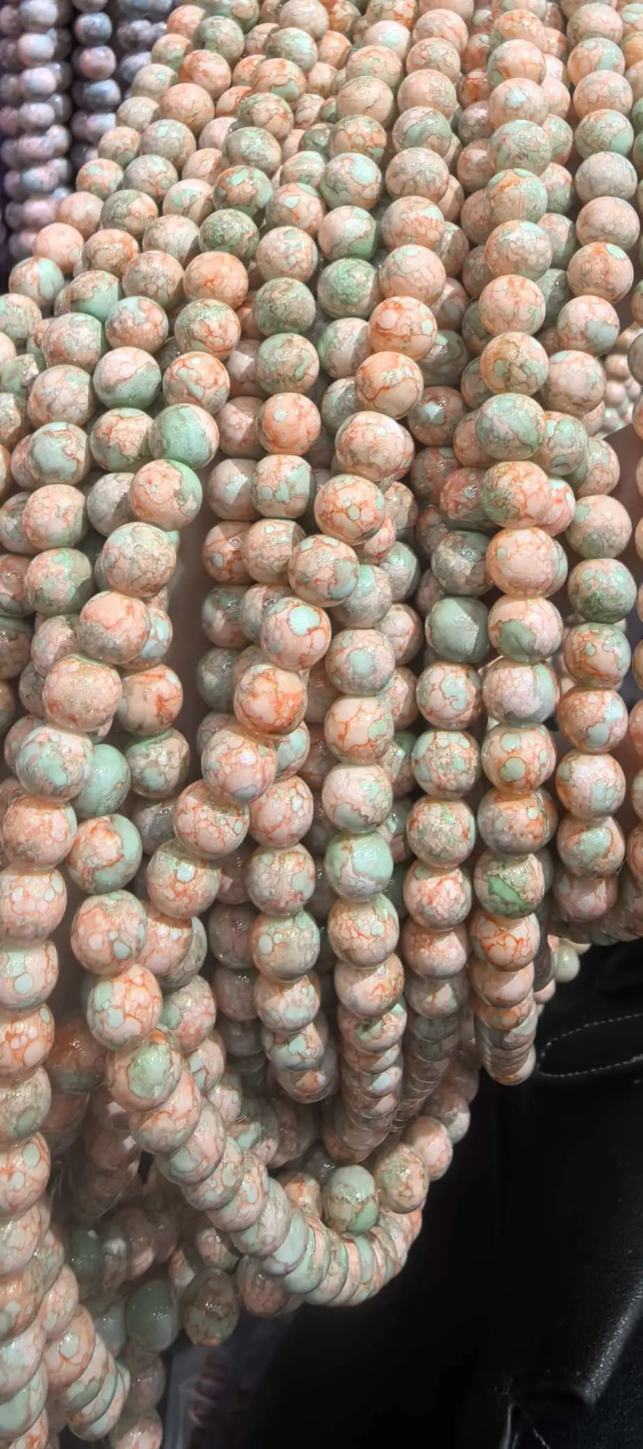 Factory direct supply of 8mm ink-wash porcelain beads, glass round beads, glass loose beads, diy handcrafted bracelet and necklace materials detail image 5